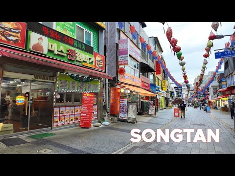 [4K] Songtan Walk: Explore the SED, Outside Osan Air Base’s Main Gate South Korea Sep 2025