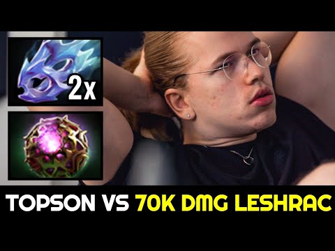 TOPSON Hard Game vs 70,000 Damage Leshrac — 2x Moon Shard Chaos Knight Dota 2