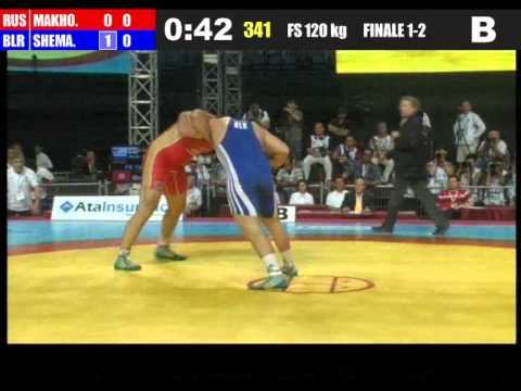 120kg - Alexei Shemarov (BLR) vs Bilyal Makhov (RUS) 2011 world championship