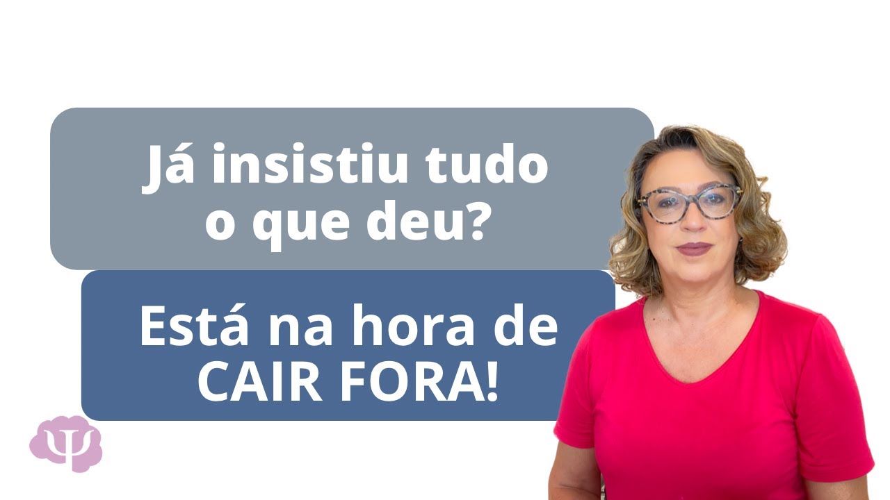 Você já FEZ TUDO de tudo. Veja o que te impede de CAIR FORA.