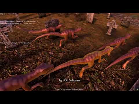 T-Rex Vs Velociraptor Fight, T-Rex is a King | UEBS 2021