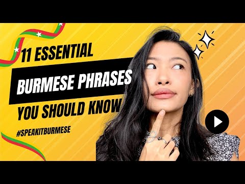 🇲🇲11 Essential Burmese Phrases YOU SHOULD KNOW! #languagelearning #burmese