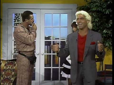 Ric Flair on WCW Saturday Night |  Flair for the Gold with 'Ravishing' Rick Rude | August 28th 1993