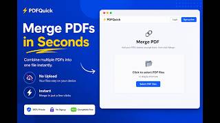 PDFQuick — Fast & Private PDF Tools (No Uploads)