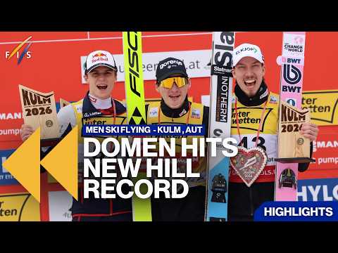 Domen earns a victory and hits a new hill record in Kulm! | Highlights | FIS Ski Jumping