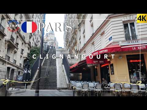 Paris 18th Arrondissement Clignancourt Walk 🇫🇷 Rue Marguerite de Rochechouart➜ Rue Custine 4K Tour