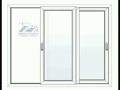 3-panel sliding window- White