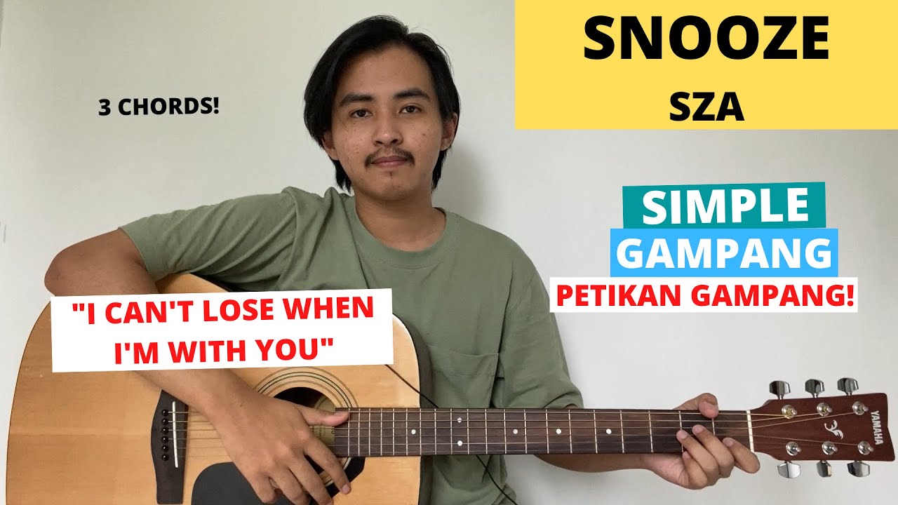 GUITAR PLUCKING TUTORIAL (Snooze - SZA) (Guitar Tutorial) Simple and Easy Chords!