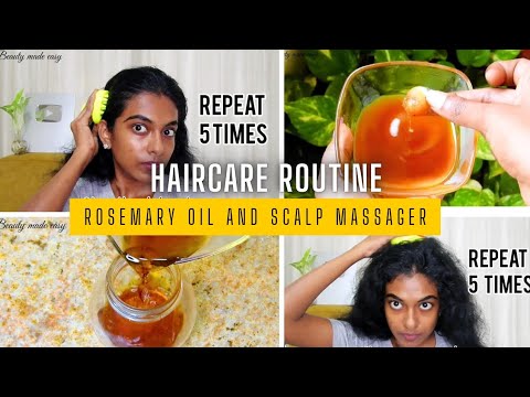 Rosemary Oil Scalp Massage for Hair Growth