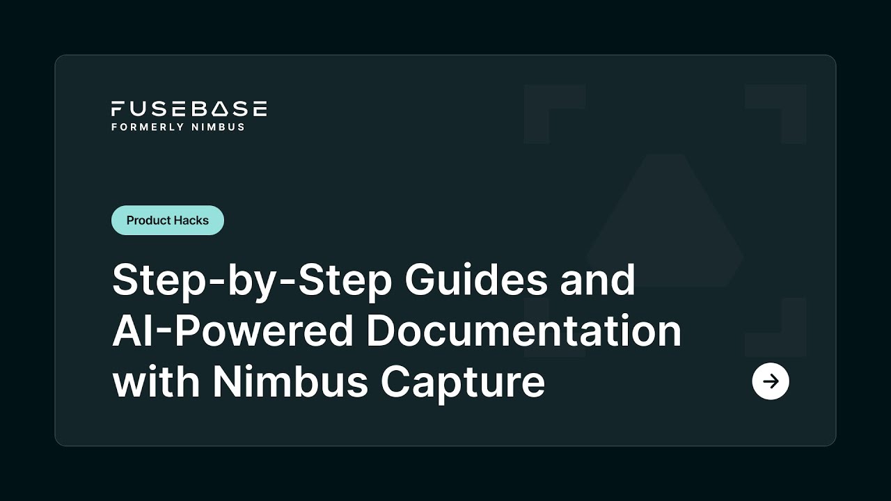 Preview of Step-by-Step Guides and AI-Powered Documentation with Nimbus Capture