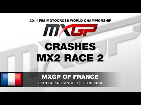 MXGP of France 2014 MX2 Race 2 Crashes - Motocross