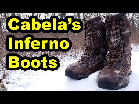 Cabela's Inferno 2000 gram Waterproof Hunting Boots Review - 4 out of 5 Stars #warmesthuntingboots