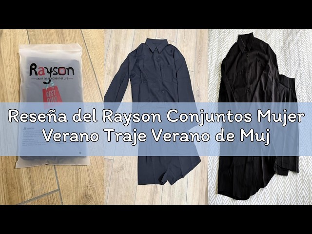 Vídeo relacionado con Rayson Conjunto de Mujer Dos Piezas a Rayas Verano Conjuntos Camisa Corto Oversize y Shorts de Cordón Completo Chandal para Casual Playa Trabajo(Azul, M)