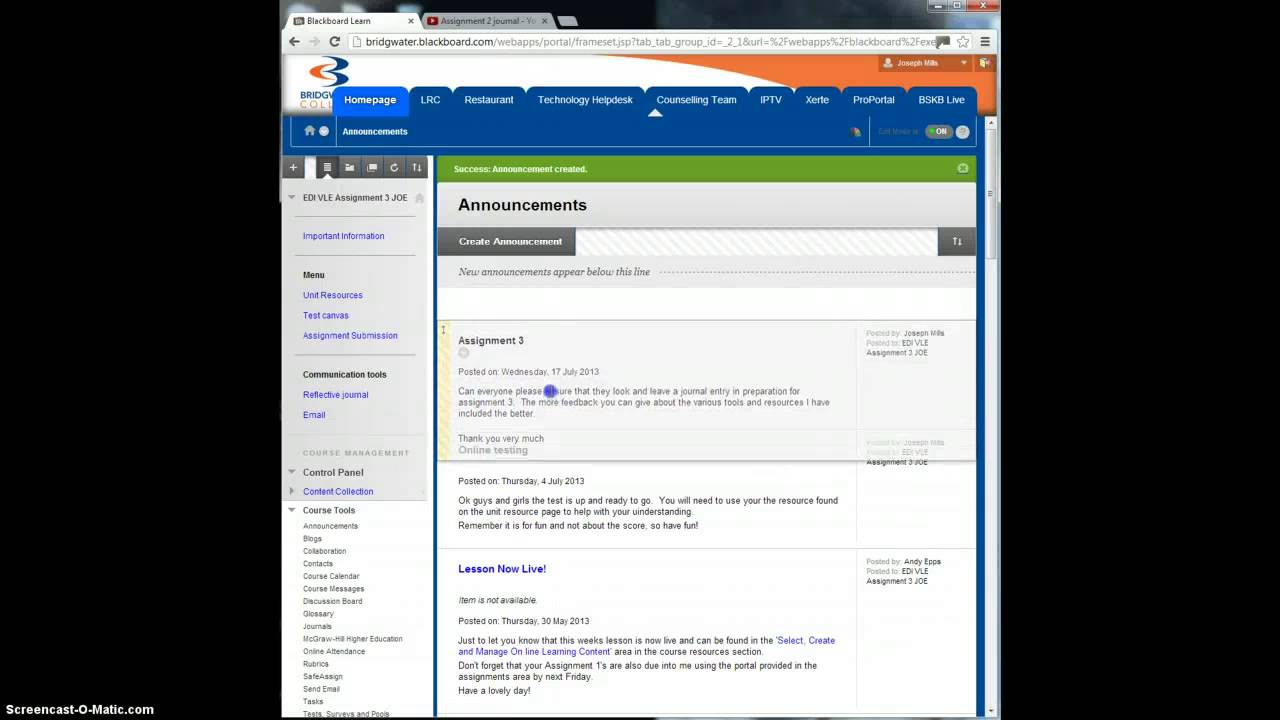 Assignment 2 - Using communication tools
