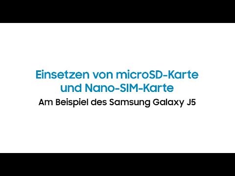 Samsung Galaxy J5: Einsetzen von microSD-Karte und Nano-SIM-Karte