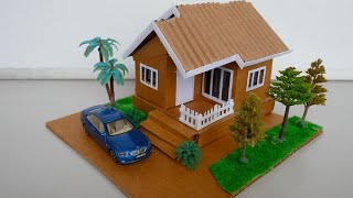 Make A Beautiful  Cardboard House Step by Step