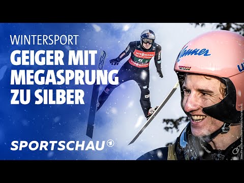 Skiflug-WM: Geiger und Co. fliegen in Vikersund zu Silber | Sportschau