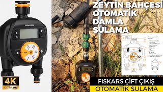 Fiskars Çift Çıkışlı  Su Saati Kurulumu | Zeytin Bahçesi Otomatik Daml