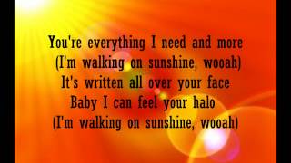 Halo Walking On Sunshine - Glee (with lyrics)