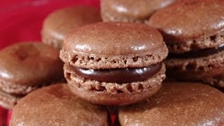 Chocolate Macarons with Nutella Ganache Filling- with yoyomax12