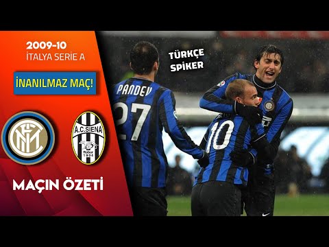 İnter 4-3 Siena | TÜRKÇE SPİKER / 2009-10 Serie A