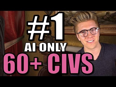 Civilization 5: 60+ Civ AI Only World Gameplay [Civ 5 Mods] - Part 1