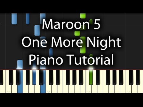 One More Night - Maroon 5 piano tutorial