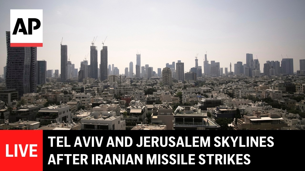 Video | LIVE: Tel Aviv, Jerusalem skylines after Iranian missile strikes