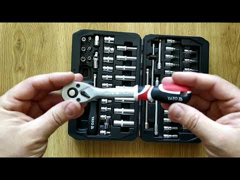 Yato sukimo antgalių ir galvų su terkšle rinkinys 56 vnt YT-14501 video