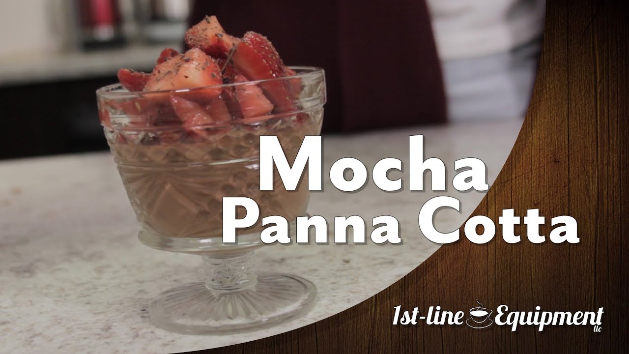 Recipe: Mocha Panna Cotta with Amaretto Soaked Strawberries