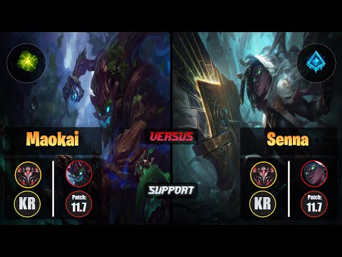 GrandMaster MAOKAI [Aftershock] (Support) VS  SENNA - Grandmaster KR Patch 11.7