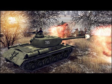 30 IS-2 vs 30 PERSHING - HYPOTHETICAL DUEL - RobZ Realism Mod - Men of War Assault Squad 2