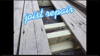 How to repair rotten deck joist.