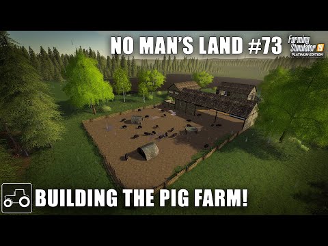 Building The Pig Farm, Planting Corn & Selling Wool No Man's Land #73 Farming Simulator 19 Timelapse
