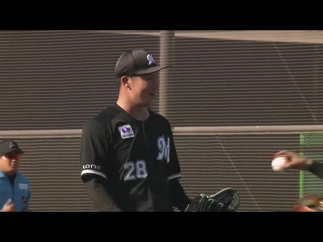 【ファーム】マリーンズ・菊地吏玖 圧巻の3者連続三振を奪い、試合を締める!! 2024年8月1日 北海道日本ハムファイターズ 対 千葉ロッテマリーンズ