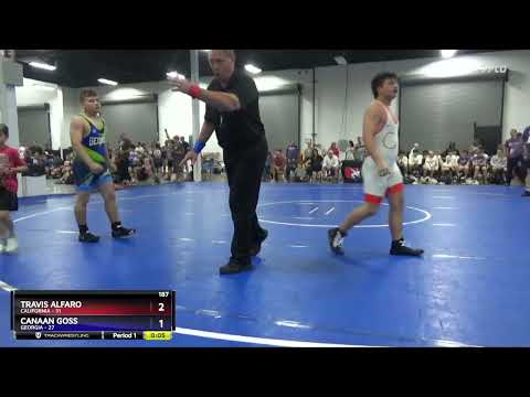 187 Lbs Quarterfinals (8 Team) - Travis Alfaro, California Vs Canaan Goss, Georgia 7887