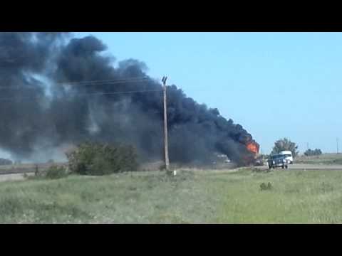 Semi on fire near Amarillo Texas Part 1