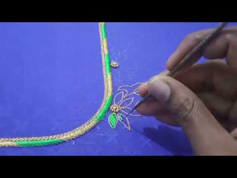 flower design aari work/upcoming video