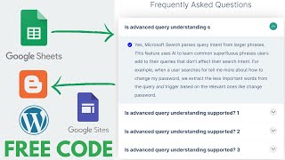 How To Setup FAQ Section On Your Any Website With Database Using Google Apps Script | R38