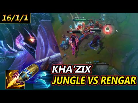 RANK 1 KHAZIX CN - QIUYI KHA'ZIX JUNGLE VS RENGAR | CN MASTER