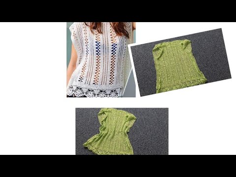 Crochet summer blouse step by step