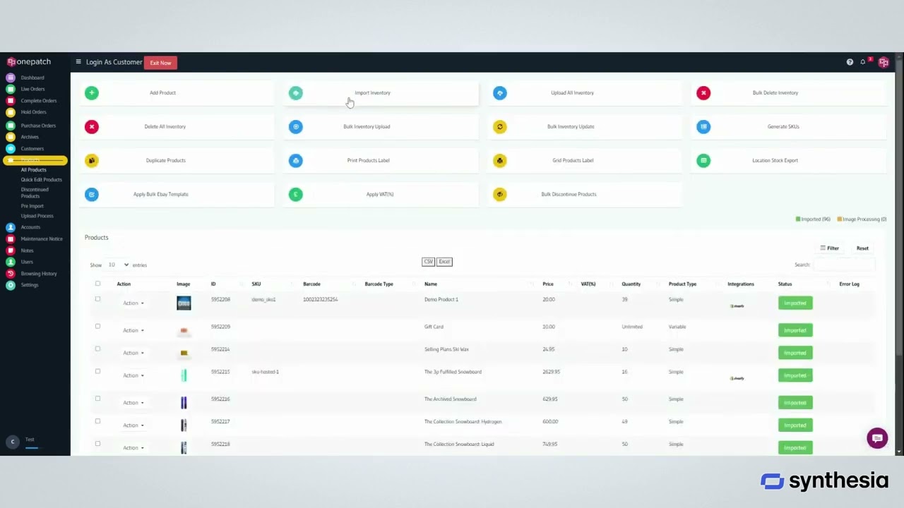 Multi Channel E-commerce platform OnePatch product overview