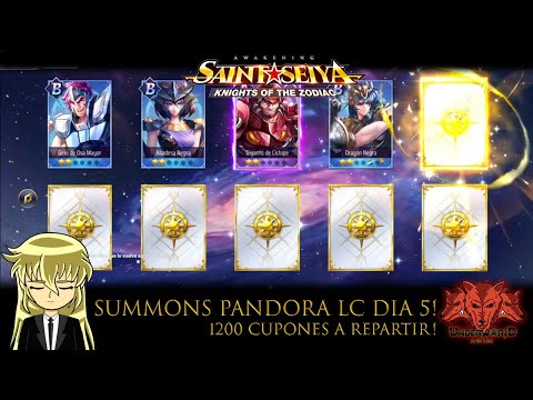 🔱DOMINGO DE SUMMONS!🔱 INVOCANDO POR PANDORA LC DIA 5! - Saint Seiya Awakening KOTZ
