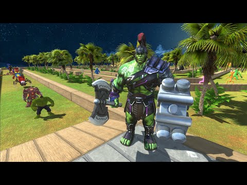 GLADIATOR HULK VS GHIDORAH DEATH RUN - Animal Revolt Battle Simulator