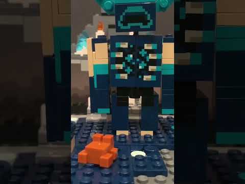 Lego Minecraft stop motion warden vs frog #viral #funny #meme #short #hilarious #epic #cool ￼