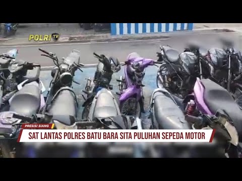 SAT LANTAS POLRES BATU BARA AMANKAN PULUHAN MOTOR KNALPOT BRONG