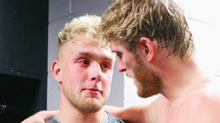 Jake Paul CRIES backstage AFTER Logan Paul Loses to KSI