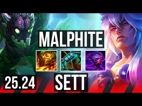 MALPHITE vs SETT (TOP) | 47K damage | KR Master | 25.24