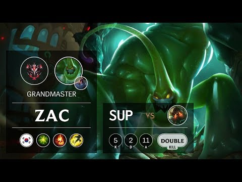 Zac Support vs Nautilus - KR Grandmaster Patch 9.18