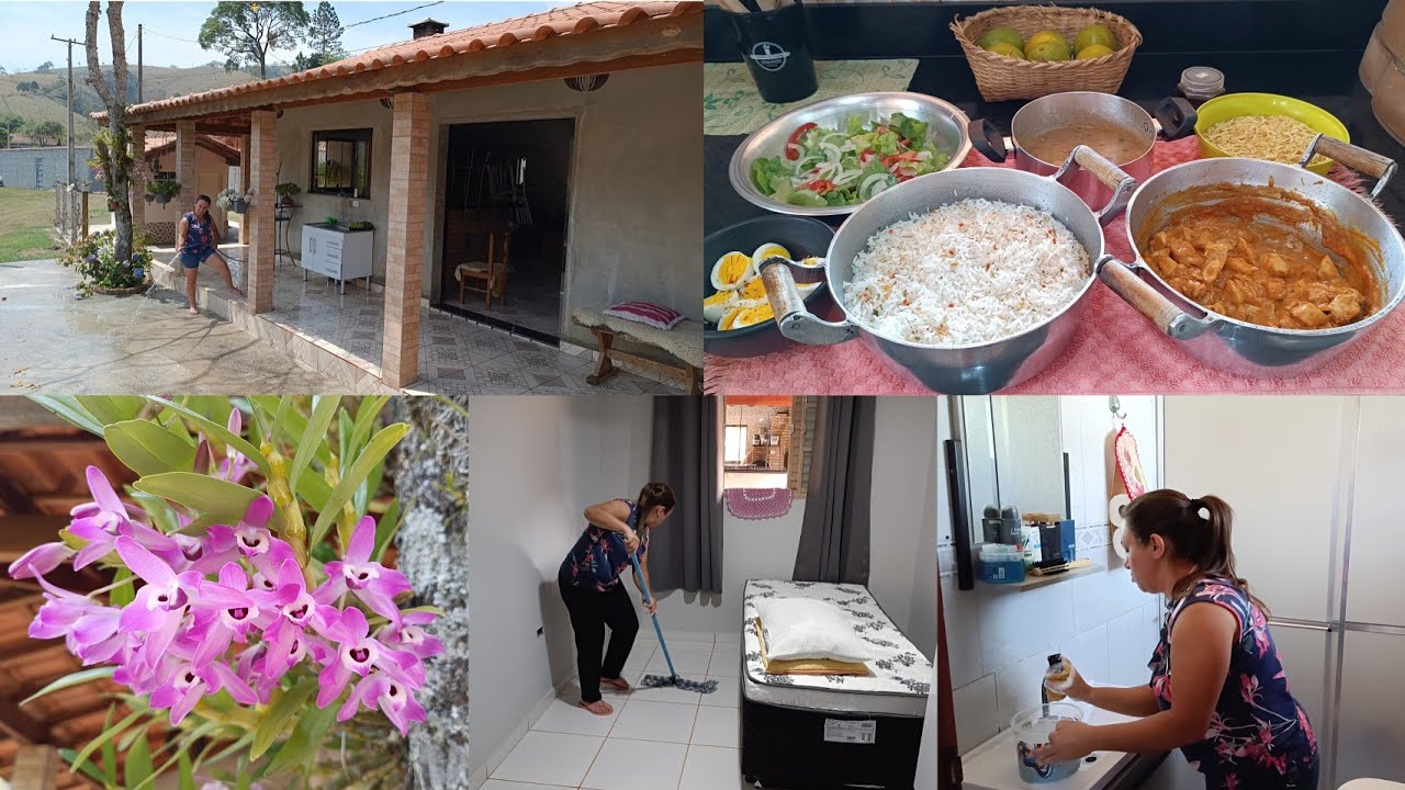 SIMPLES MAS LIMPINHO/COMO CUIDO DA CASA AQUI NA ROÇA?ALMOÇO PRA FAMÍLIA! Orquídea florida😍